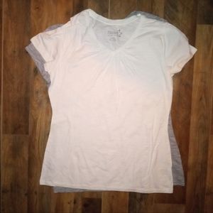 Hanes Womens 2-Pack T-Shirt V-Neck Tee ComfortSoft Relaxed Fit Short Sleeve L